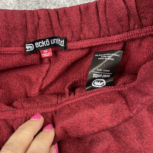 Ecko Unltd Men's Sweatpants Fleece Jogger Embroidered Leg Hit Logo Medium - Picture 8 of 8